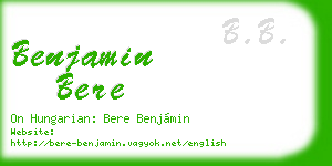 benjamin bere business card